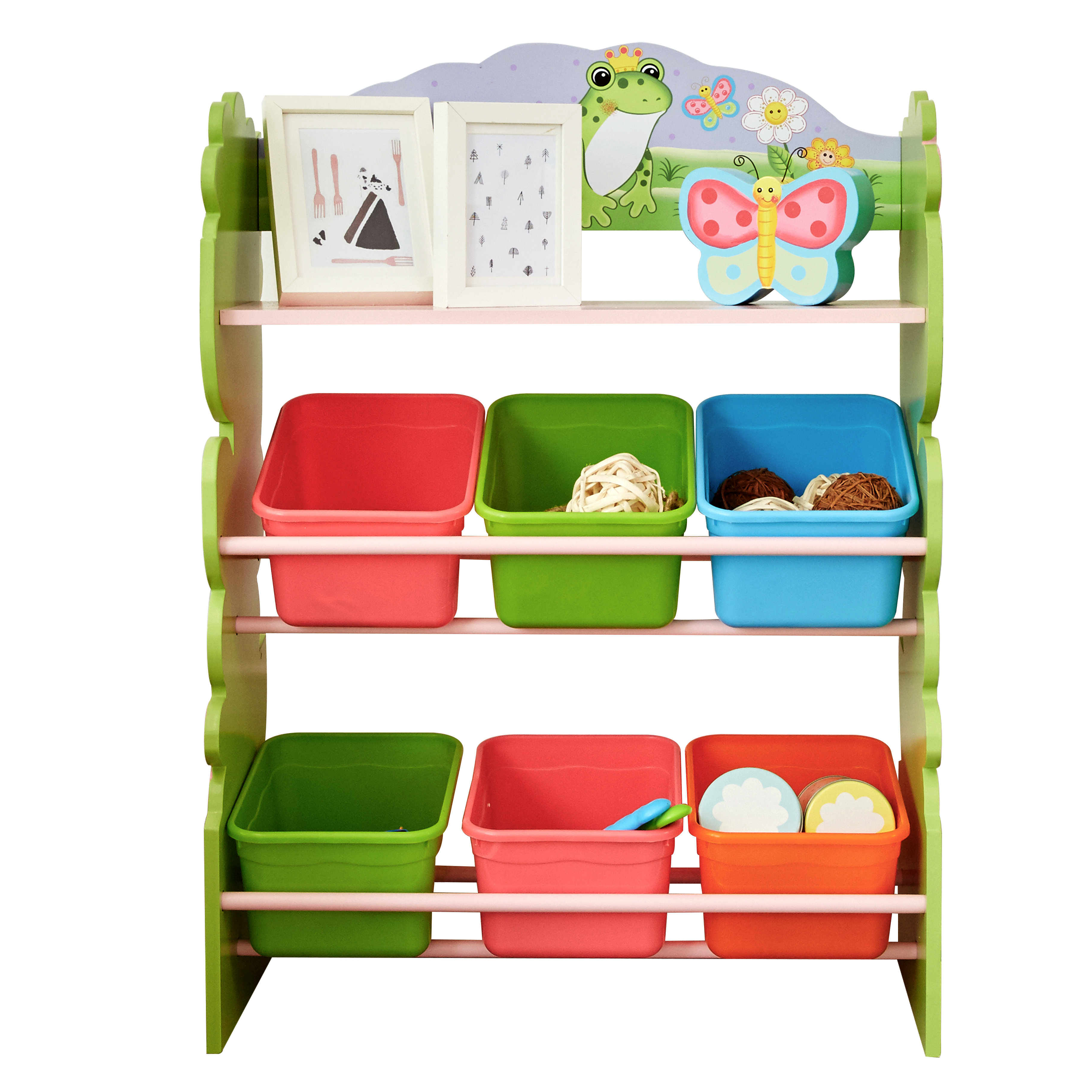 Fantasy Fields by Teamson Kids Magic Garden Manufactured Wood Toy Organizer with Bins & Reviews