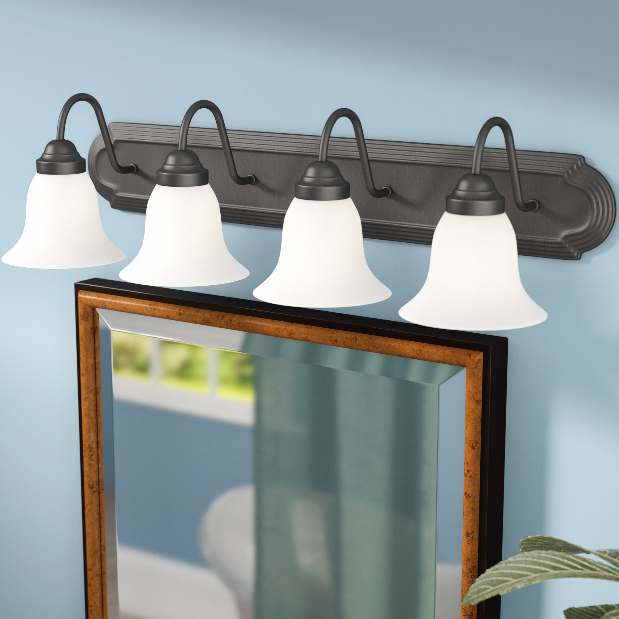 Charlton Home® Turcotte 4 Light Dimmable Vanity Light & Reviews Wayfair