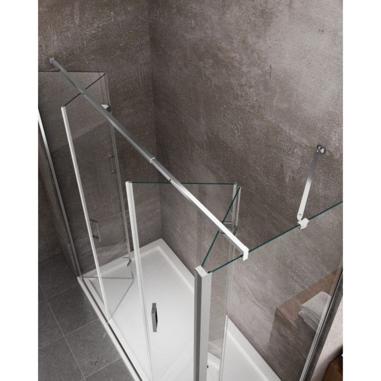 Ebern Designs Genevi Rectangle Shower Enclosure - 1900 x 700 mm ...