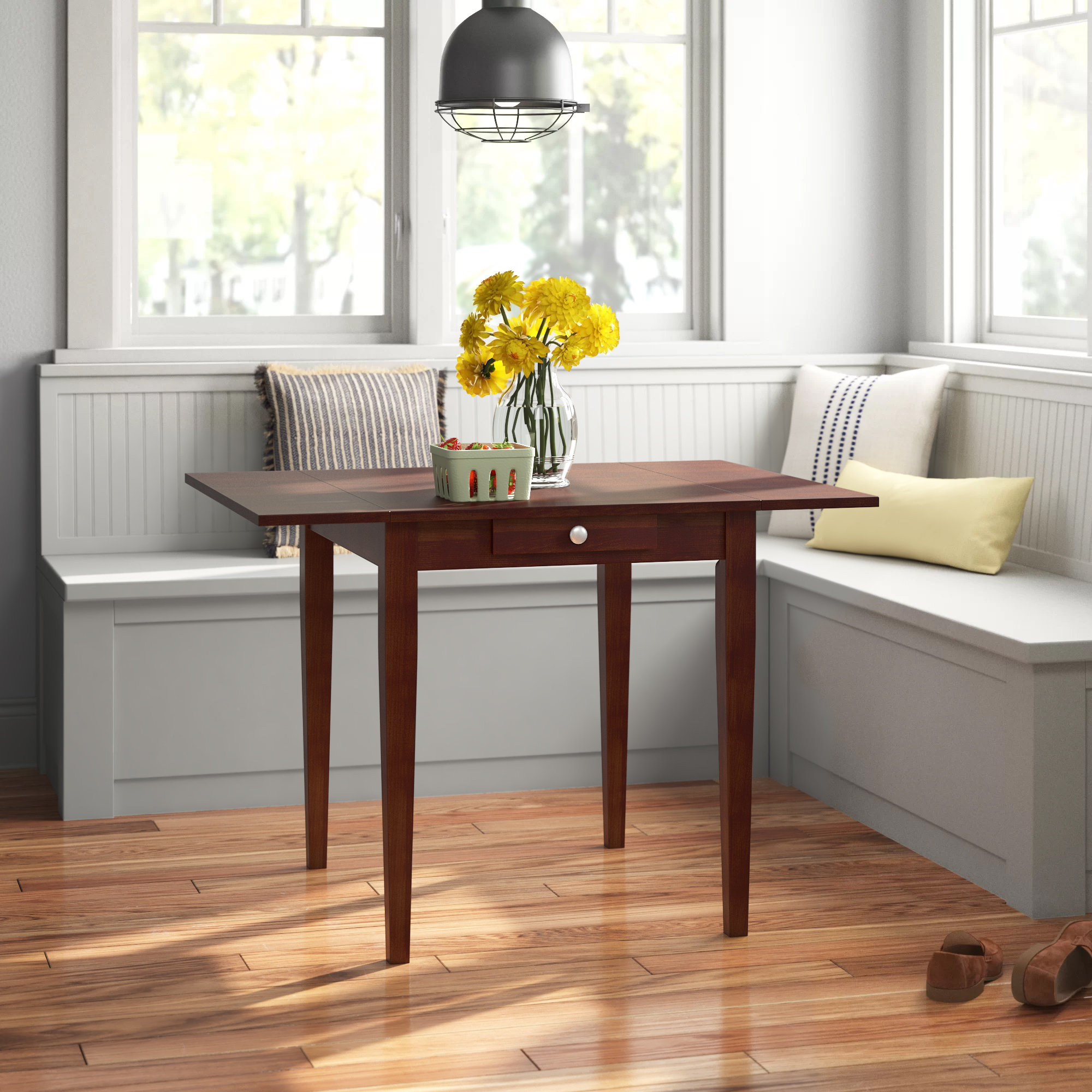 Andover Mills™ Adonis Drop Leaf Solid Wood Dining Table | Wayfair