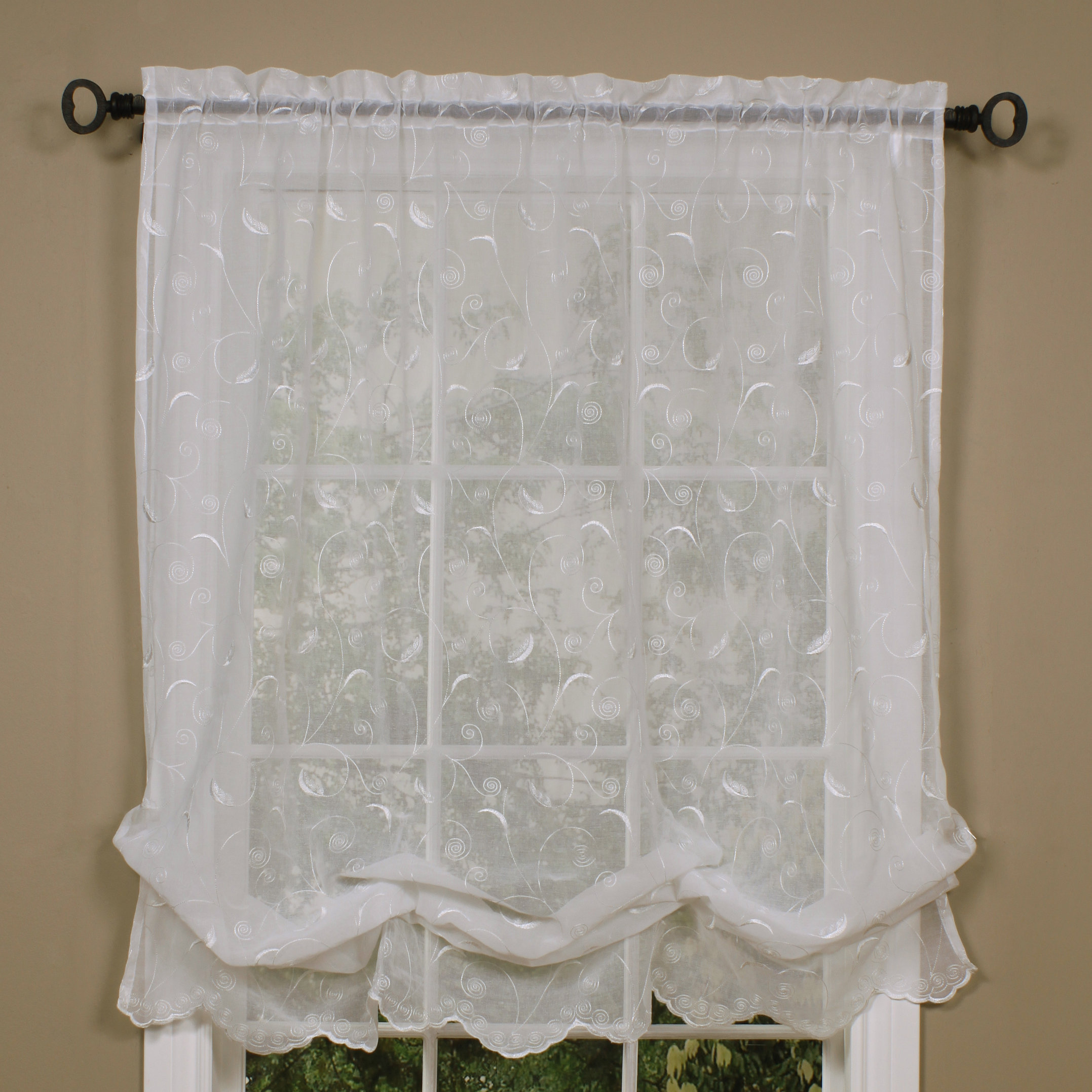 One Allium Way® Osterberg 54" Rod Pocket Balloon Curtain Window