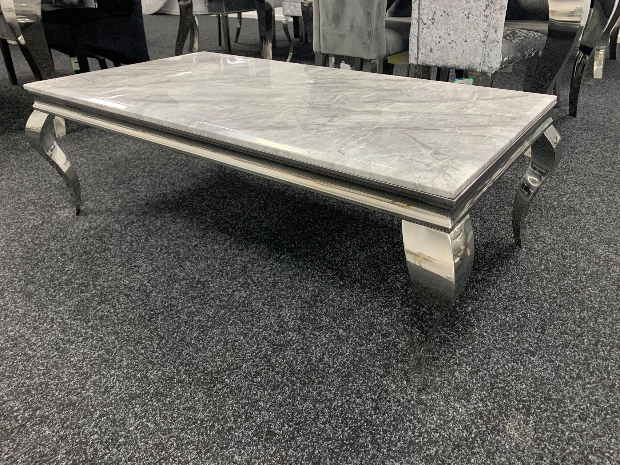 Rosdorf Park Lewis Grey Marble Coffee Table Wayfair.co.uk