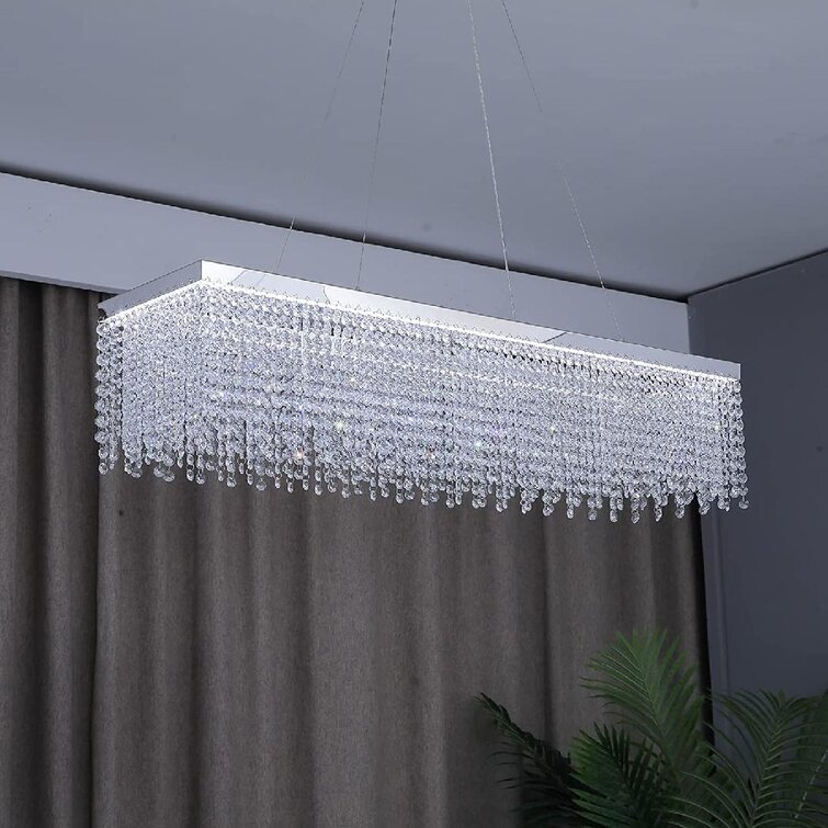 New Modern Raindrop Crystal Chandelier Ceiling Lamp Pendant Light Lighting LED 