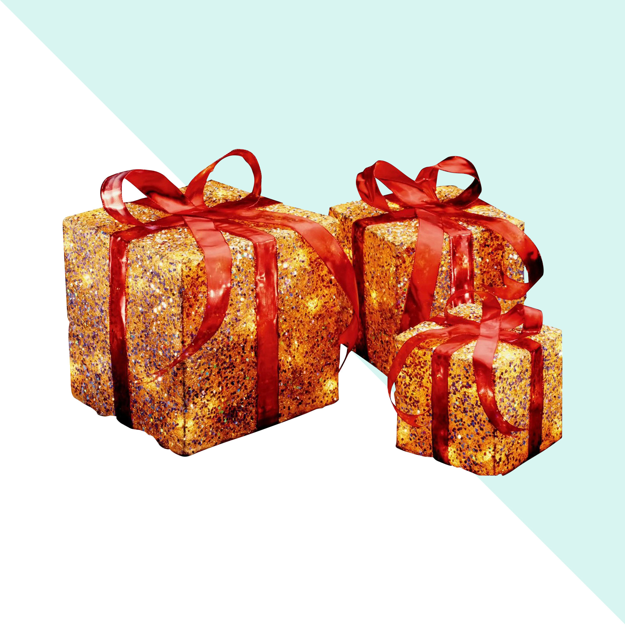 Hashtag Home 3 Piece Gift Boxed Christmas Decoration Lighted Display