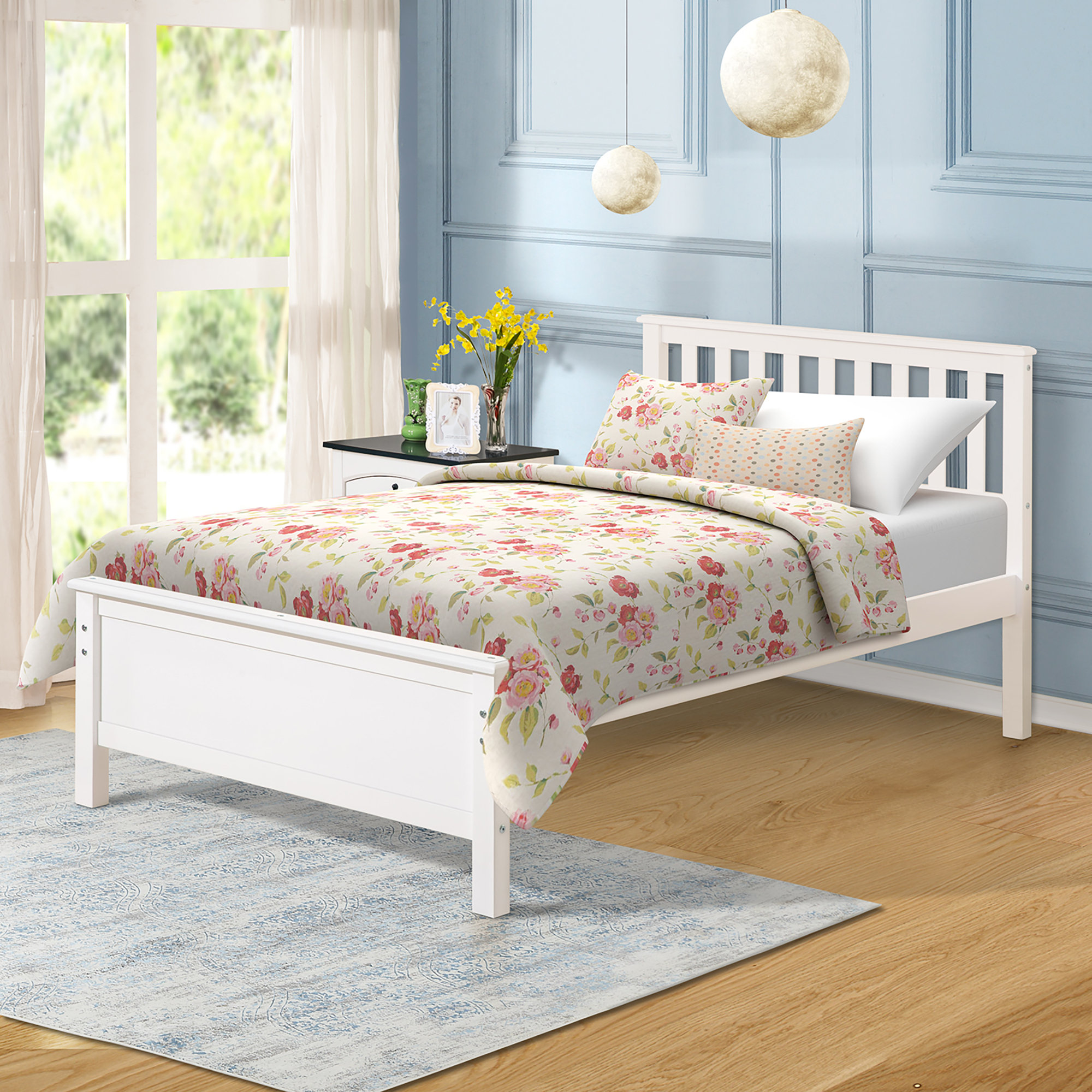 Latitude Run® Chambly Twin Solid Wood Platforms Bed by Latitude Run