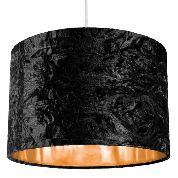 Luxe Crushed Velvet Effect Dual Purpose Lampshade Lightshade Shade 11" 