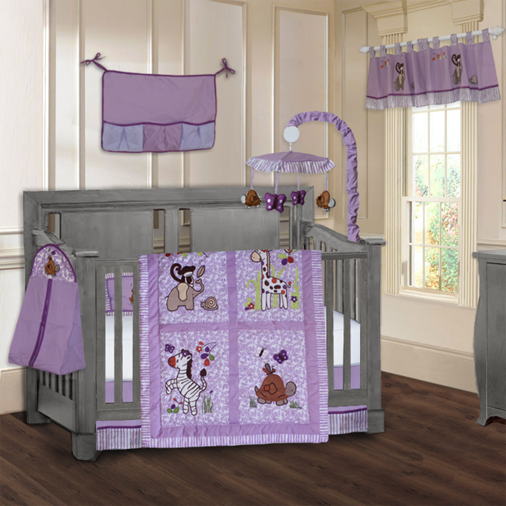 Jungle Animal 9 Piece Crib Bedding 