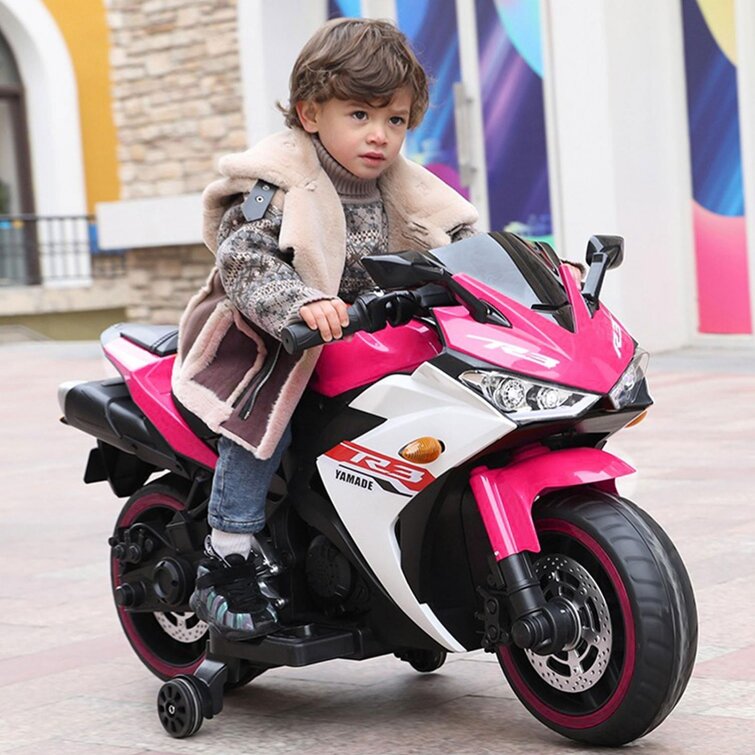 Details about   12V 7A Electric Motorcycle W/ Flashing Wheels Electric Children Riding Toy 