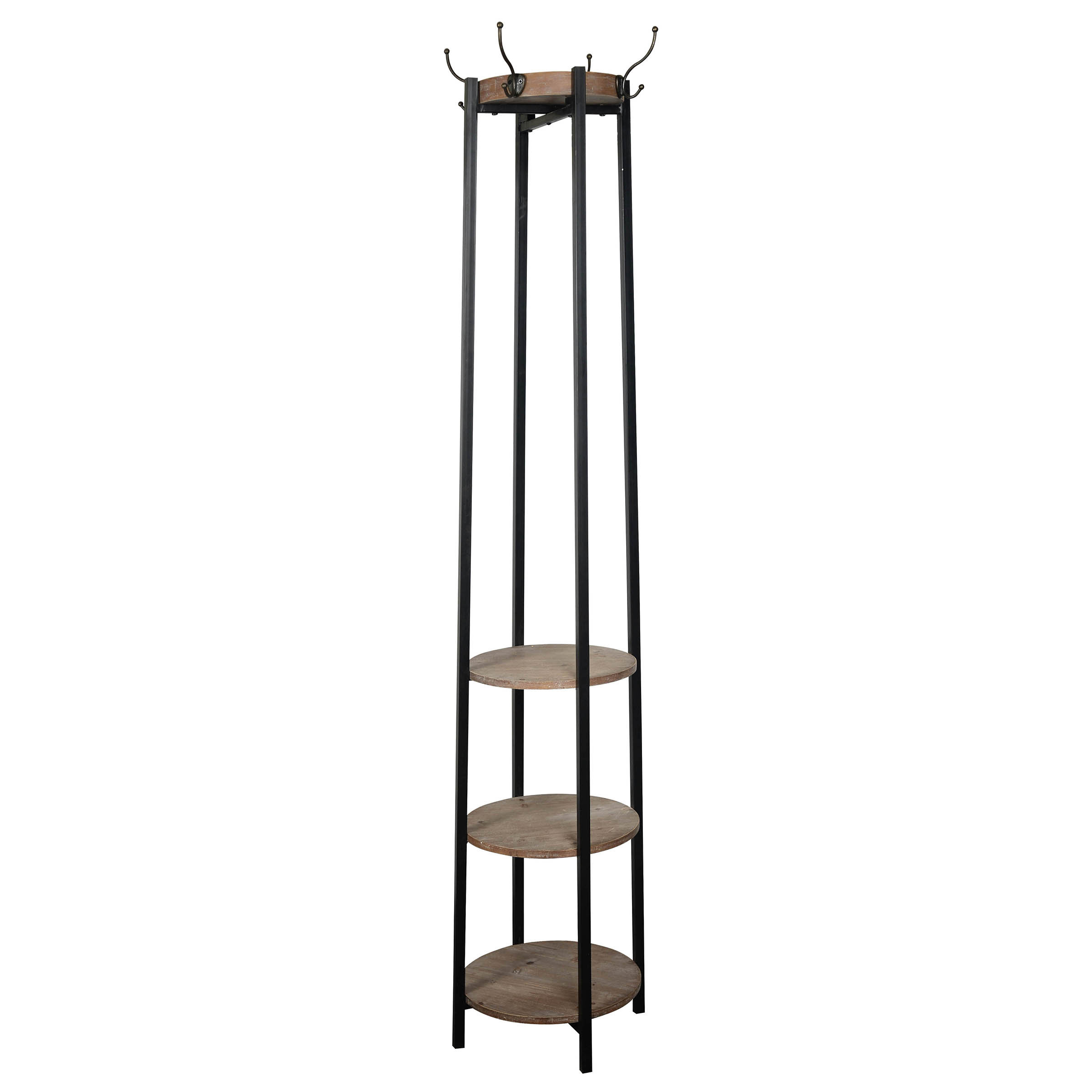 17 Stories Holcroft 16'' Wide Freestanding Coat Rack with Storage in
