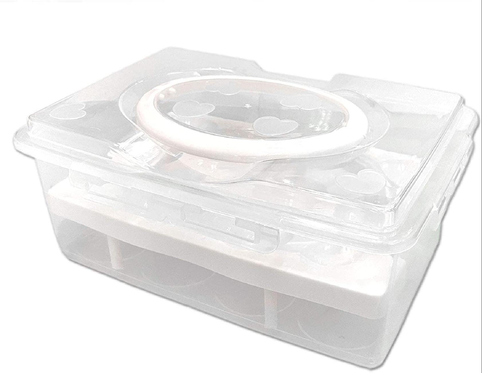 Prep & Savour 2 Tiers Egg Container Deviled Egg Carrier Eggs Holder