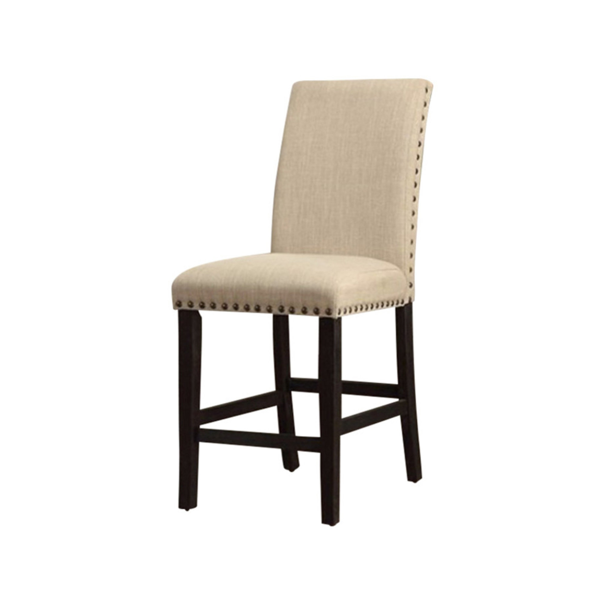 Winston Porter Fabric Counter Height Chair With Nailhead Trims Wayfair