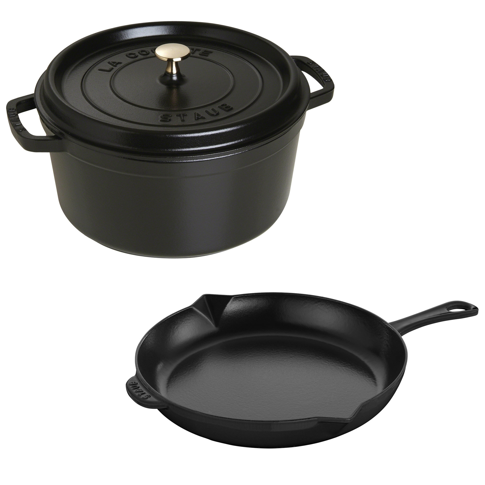 Staub 3 Pieces Cast Iron Cookware Set & Reviews Wayfair