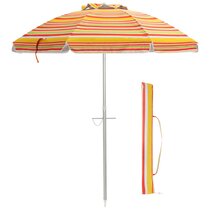 unknow Heavy Duty Beach Umbrella Sun Protection Parasol All-weather Waterproof Canopy Clamp-on for Travel Camping 