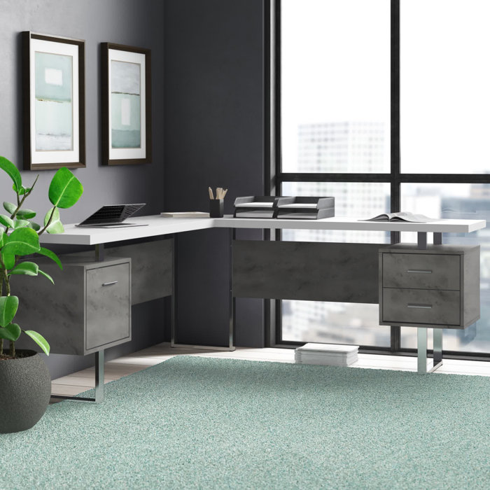 Upper Square™ Computer Desk, Home Office, Corner, Storage Drawers, 70