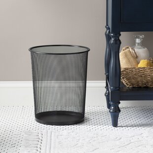 Waste Basket 8 Qt Polished Brass Oval Home Bathroom Office Garbage Trash Can 