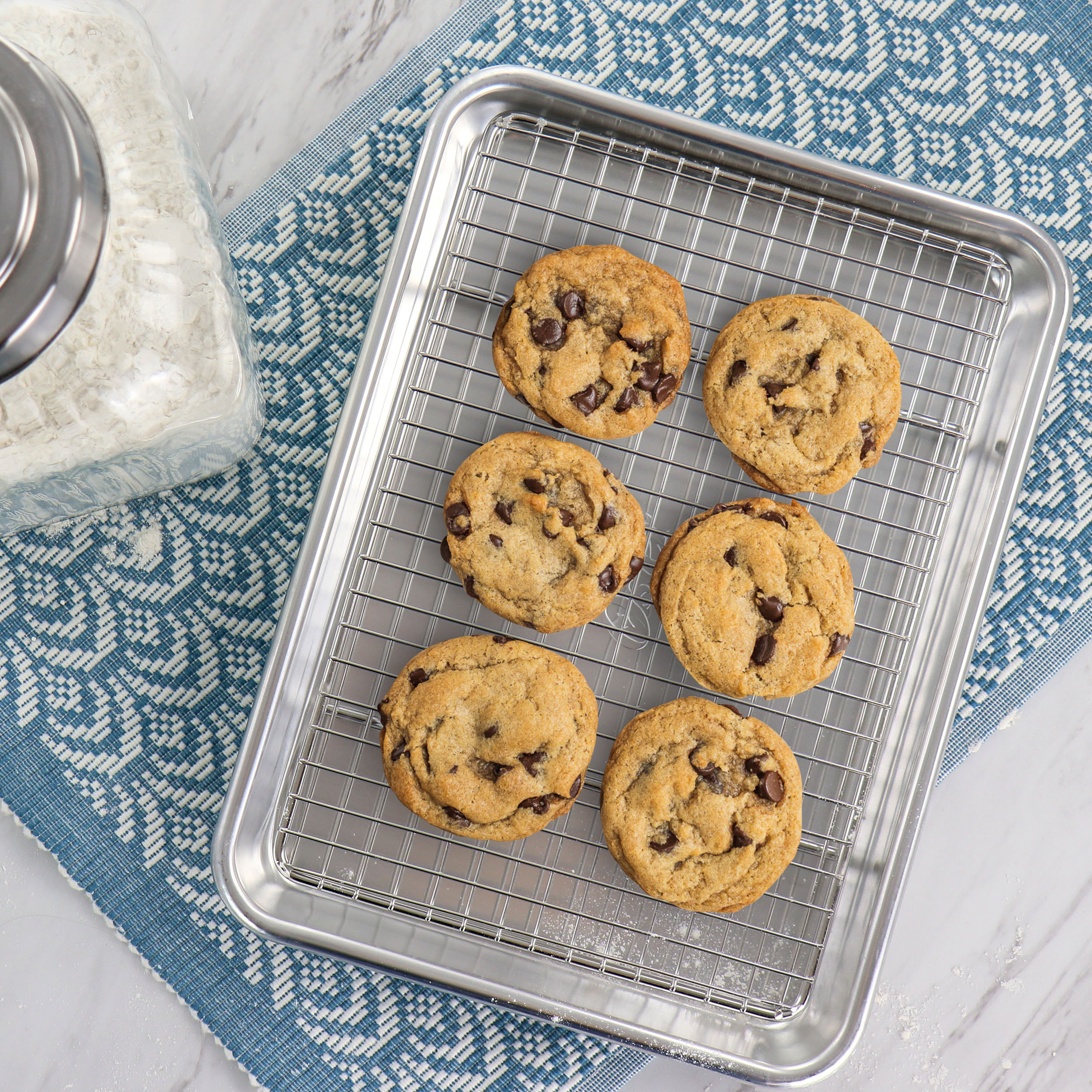 Oster Baker''s Glee Stainless Steel 13In Cookie Sheet And 12In Cooling