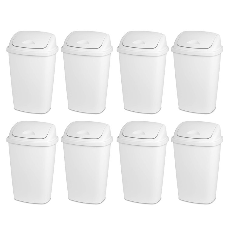 Sterilite 13.2 Gallon Home Office Swingtop Wastebasket Trash ...