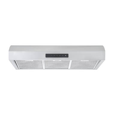 ancona under counter range hood with night light feature