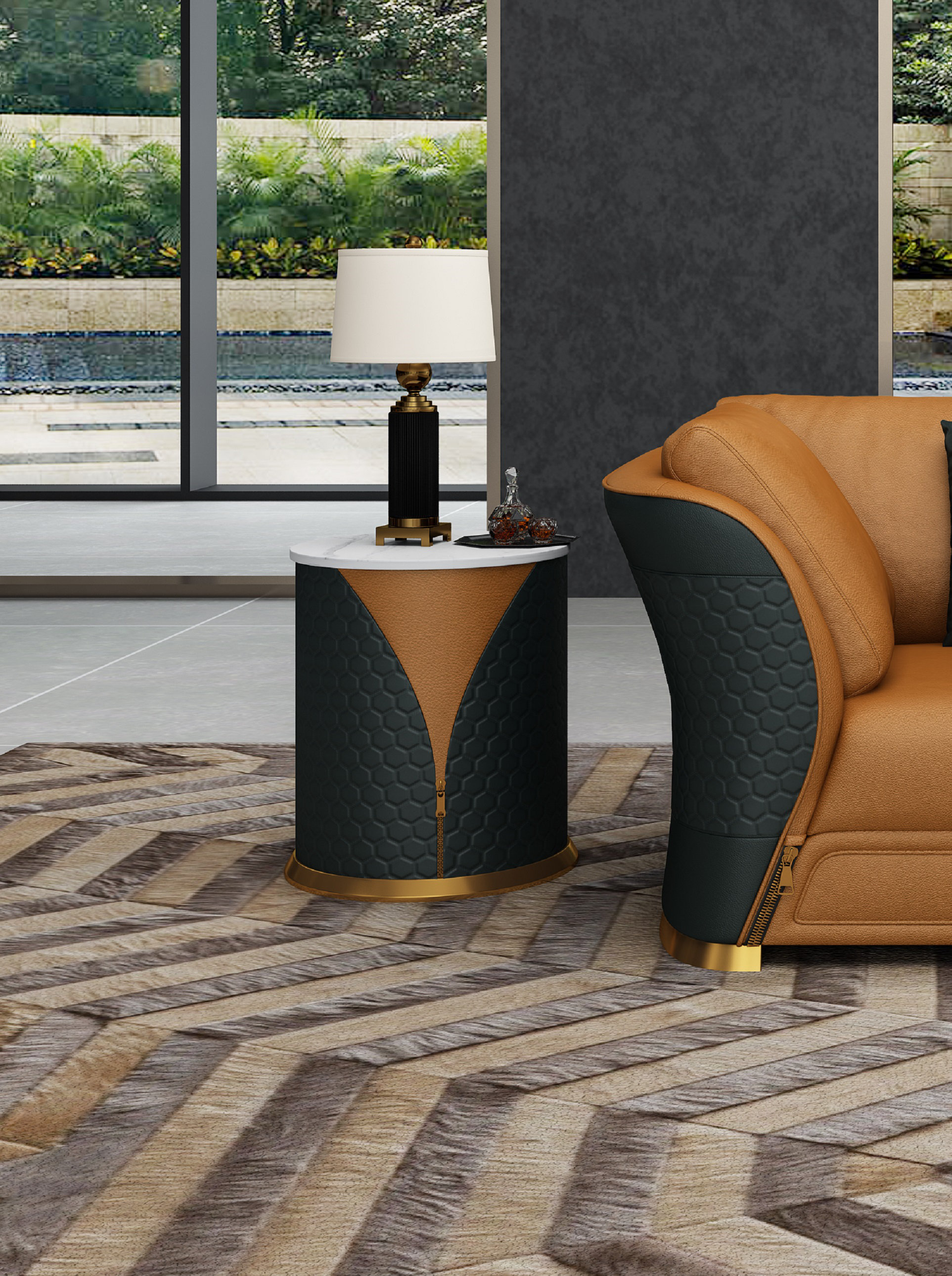 EuropeanFurniture Vogue Collection Marble End Table | Perigold