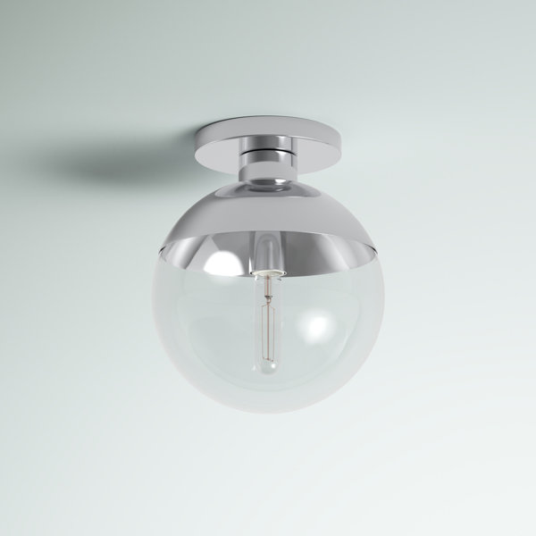 Yearby 1 - Light Simple Globe Semi Flush Mount by Mercury Row® 