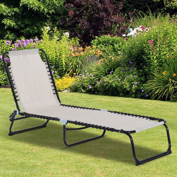 Garden Lounger Balcony Aluminum 4 Times Chairs Sunloungers Camping Chair Patio Aluminum Leg Support Maximum Load 100 kg 