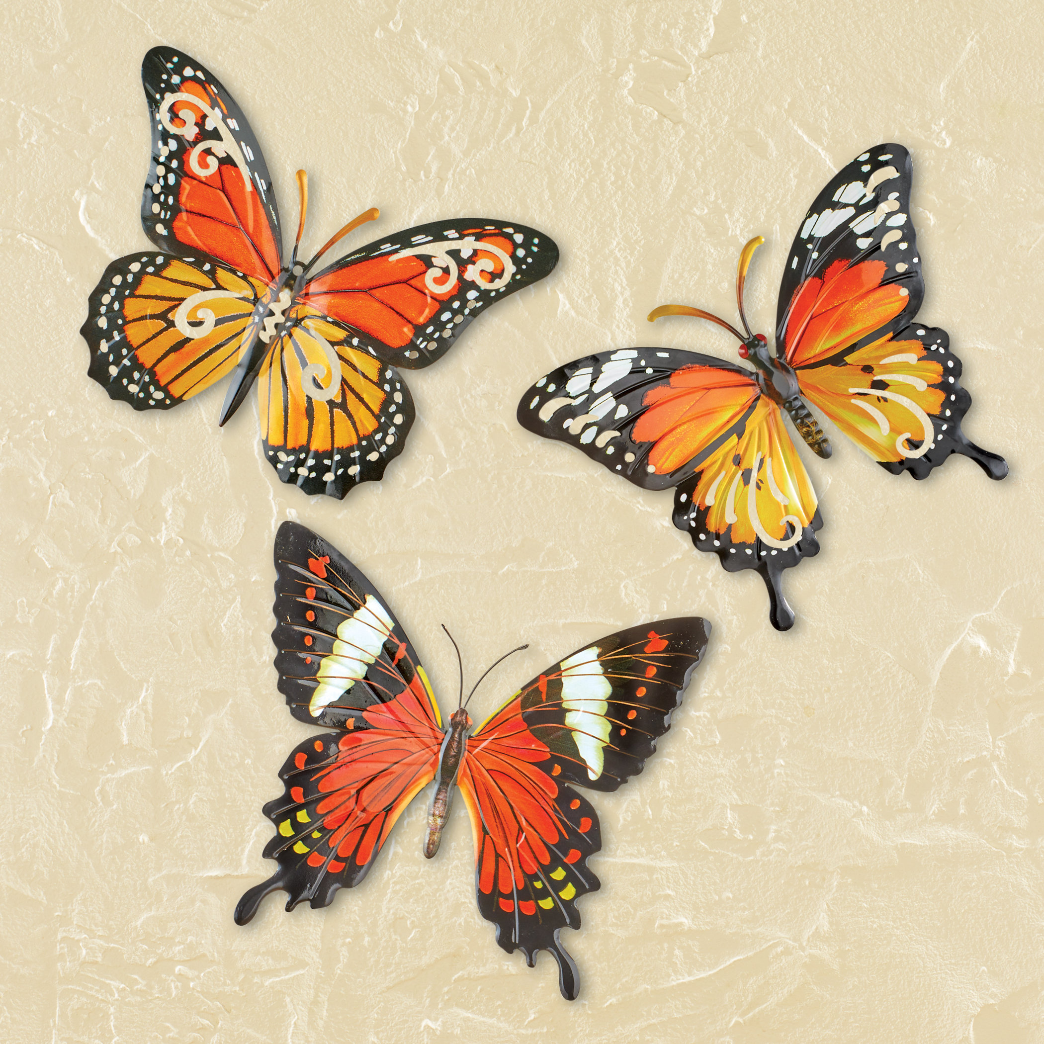 Gracie Oaks 3 Piece Butterflies Wall Décor Set Wayfair