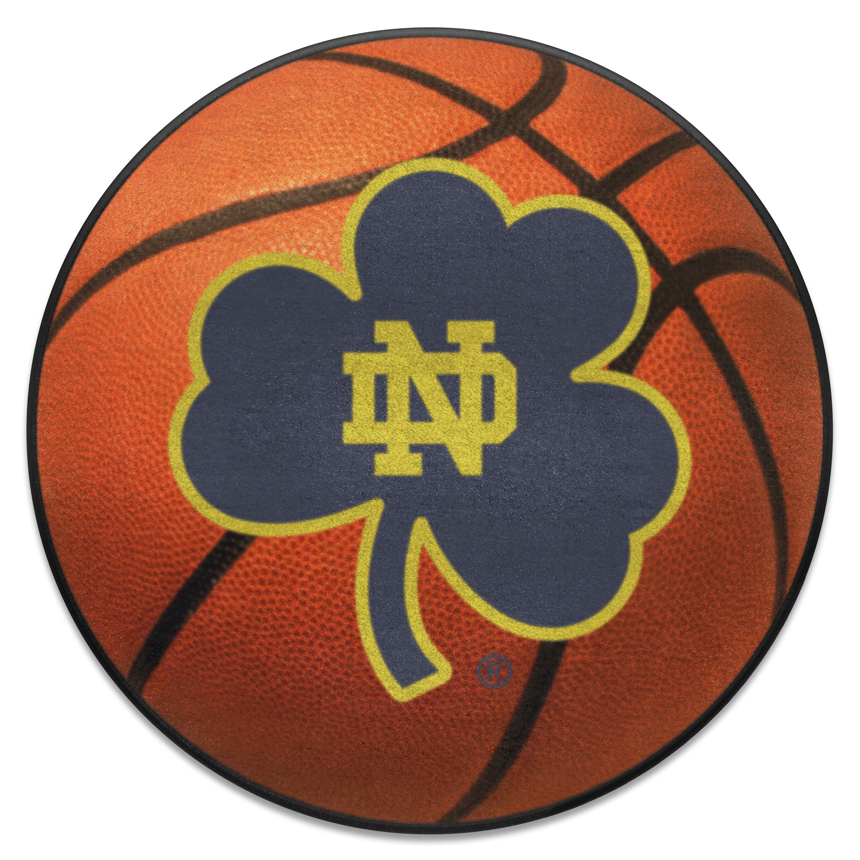FANMATS Notre Dame_Notre Dame Fighting Irish Basketball Rug, Clover