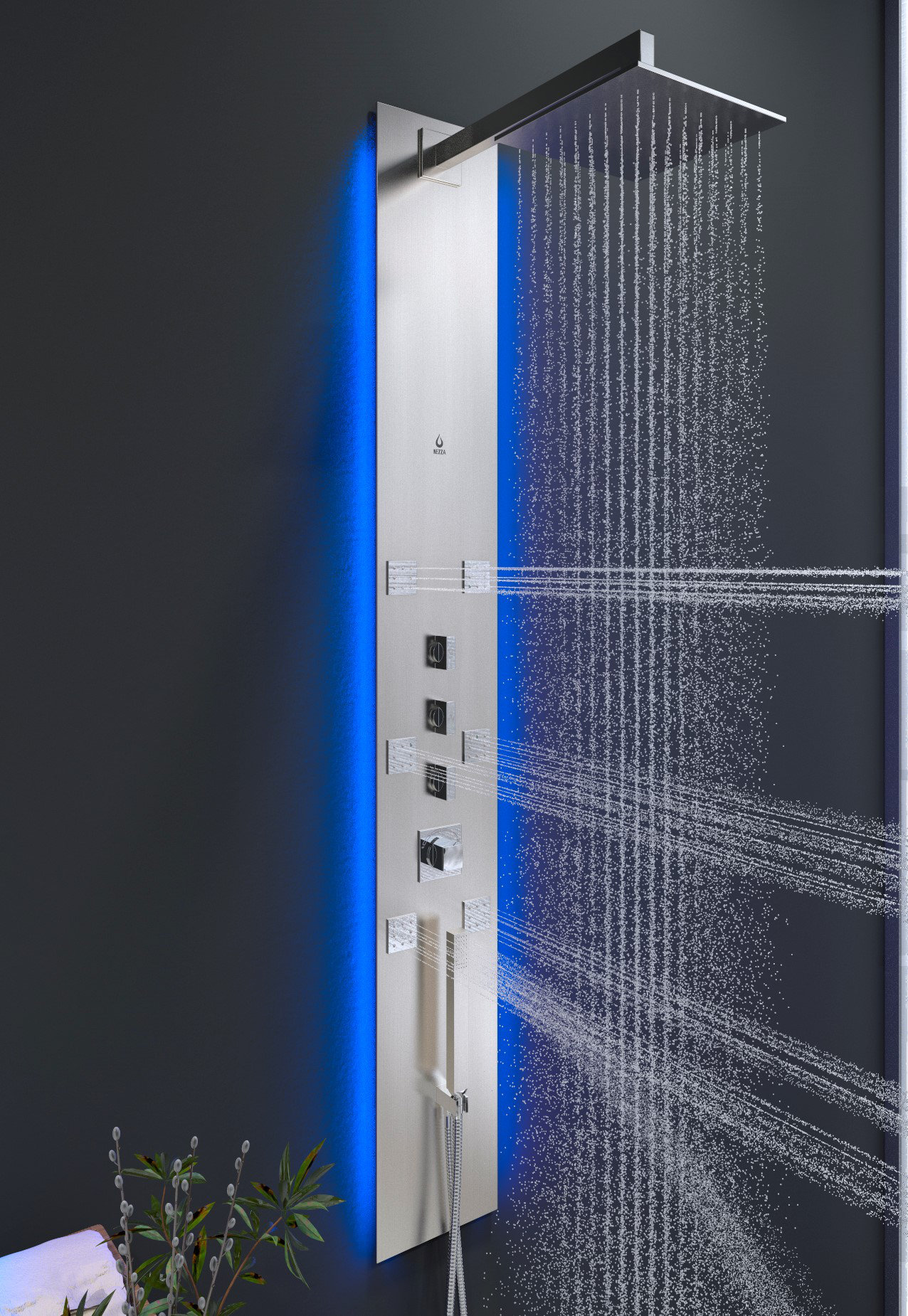 Nezza Flux Fixed Shower Head Shower Panel & Reviews Wayfair