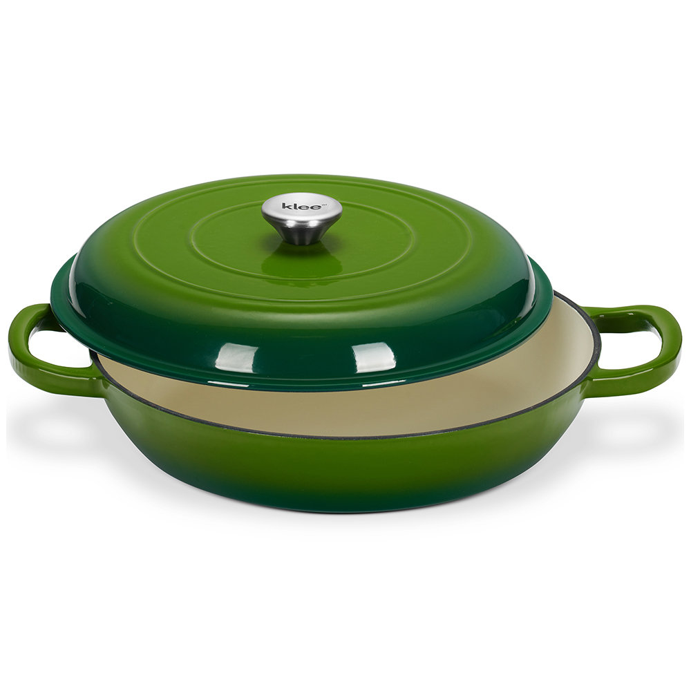 Klee 3.8 Qt. Enameled Cast Iron Round Braiser with Lid & Reviews Wayfair