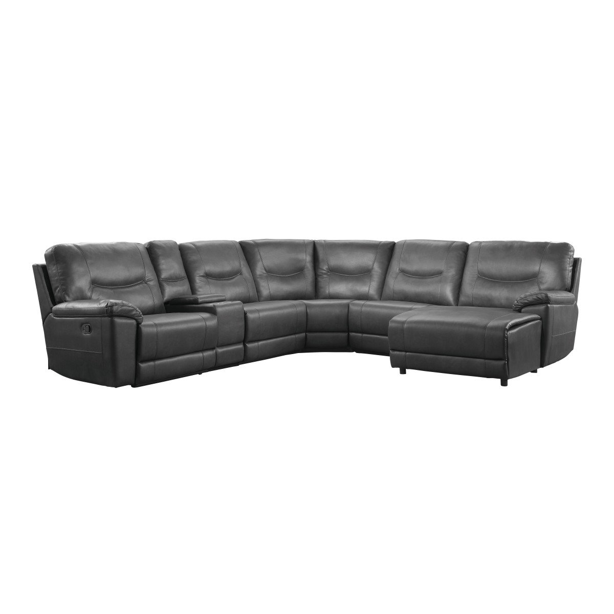 Latitude Run® 6 Piece Vegan Leather Reclining Sectional Wayfair