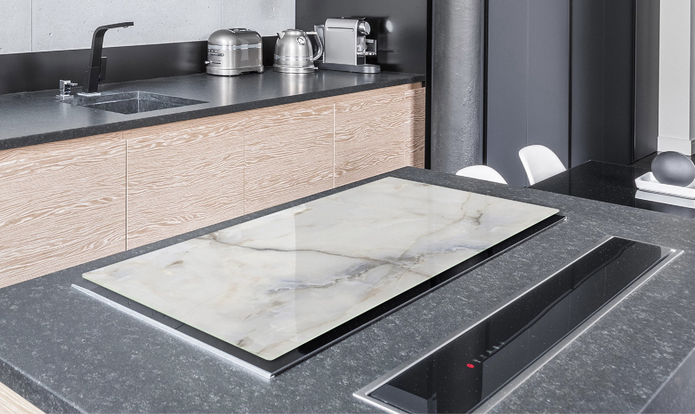 Festive Fit Home White Marble Cooktop Preserver Wayfair