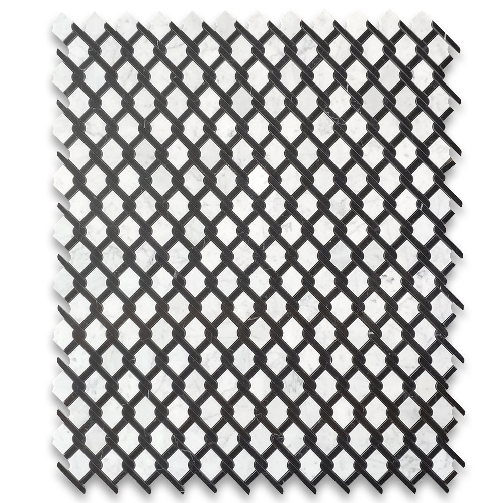 Marble Online 11" x 10" Marble Grid Mosaic Wall & Floor Tile Wayfair