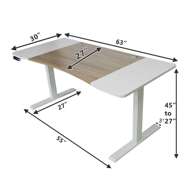 Diarmuid 63" Height Adjustable Standing Desk