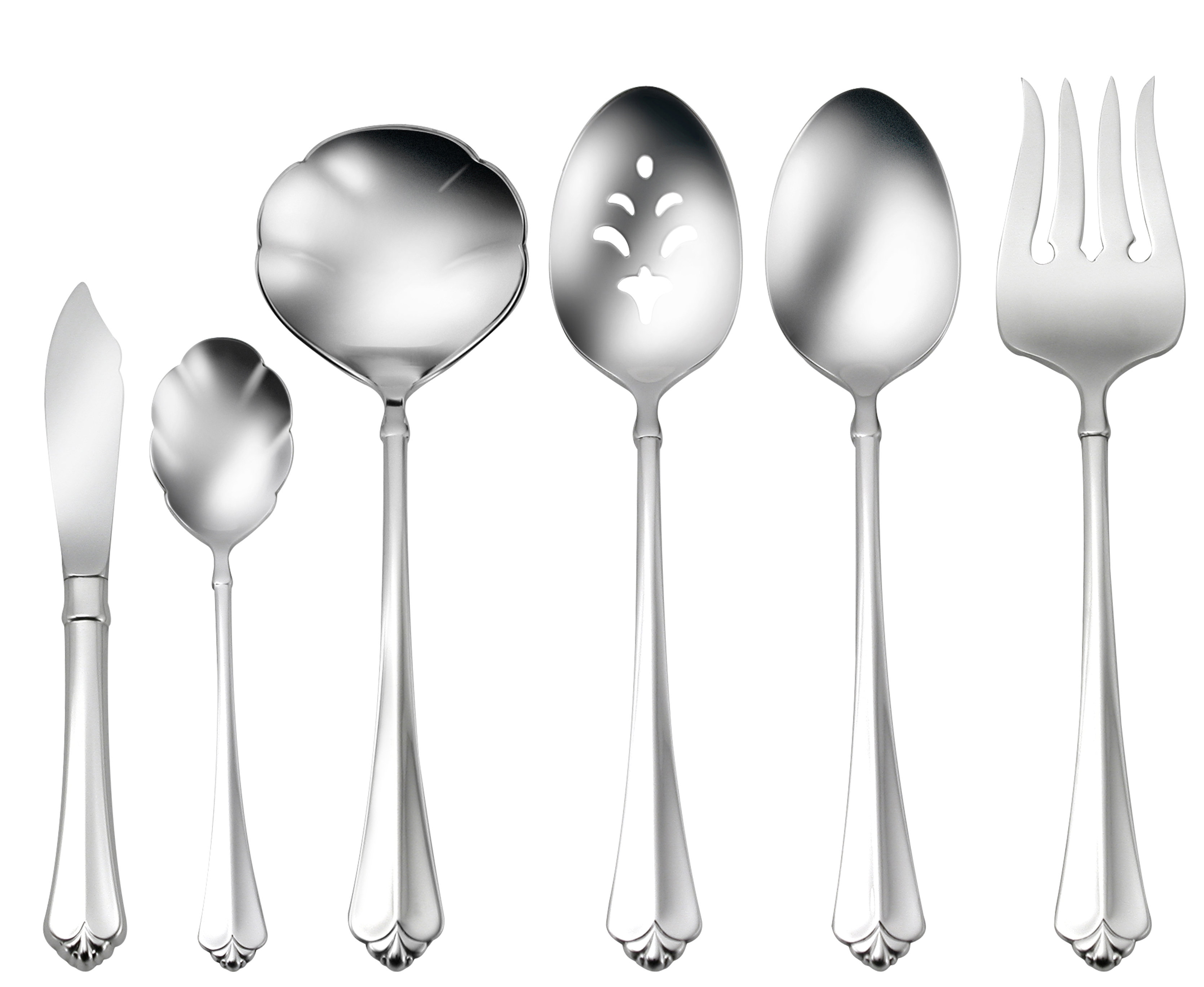 Oneida Juilliard 6 Piece Flatware Serving Set, 18/10 Stainless Steel