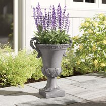 Fiberstone Flower Pot for Home & Garden 21" Weave Top Planter Urn 
