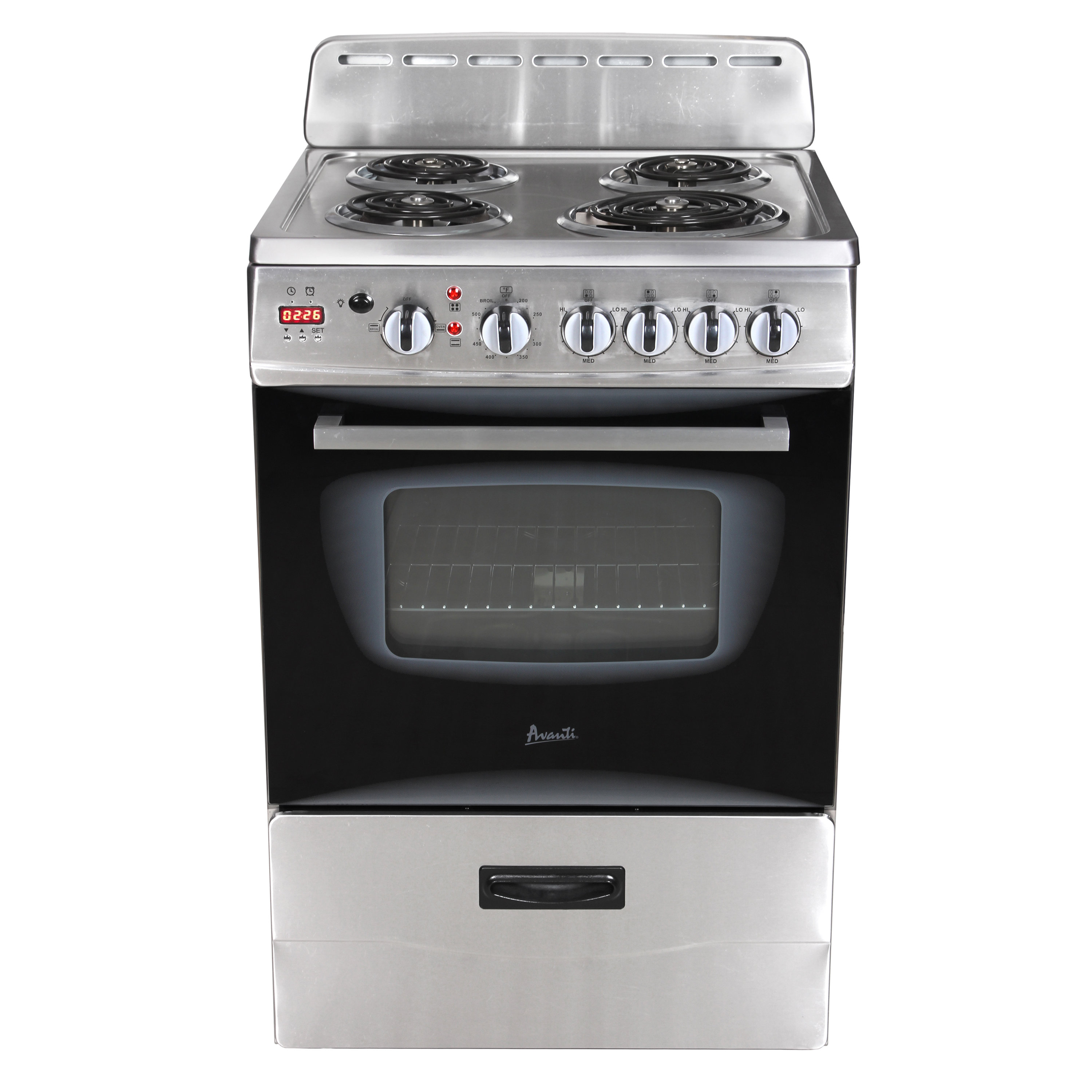 avanti convection oven with 2 burner cooktop