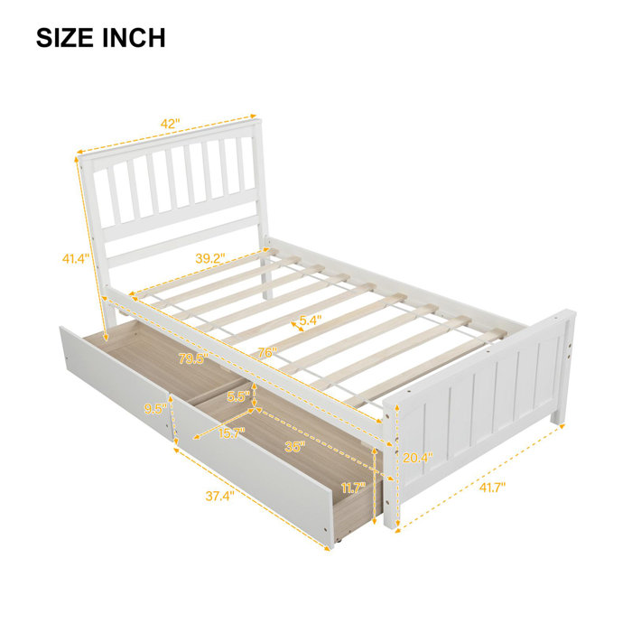 Sand & Stable Baby & Kids Santa Monica Solid Wood Storage Bed & Reviews ...