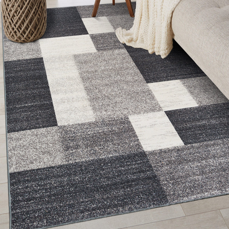 Wrought Studio Akieba Performance Gray Rug & Reviews | Wayfair