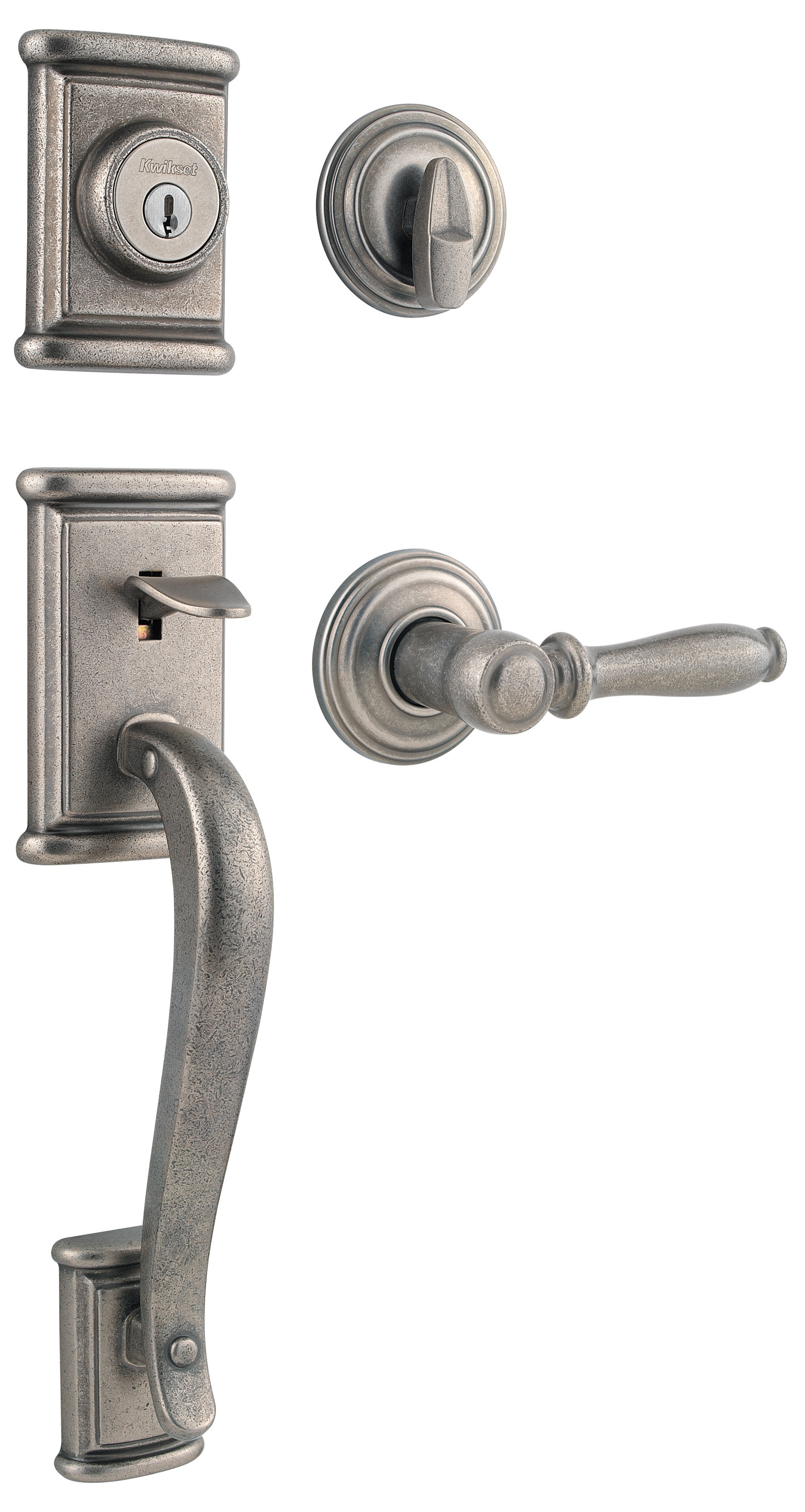 Kwikset Ashfield Handleset with Single Cylinder Deadbolt and Door Lever and Rosette & Reviews