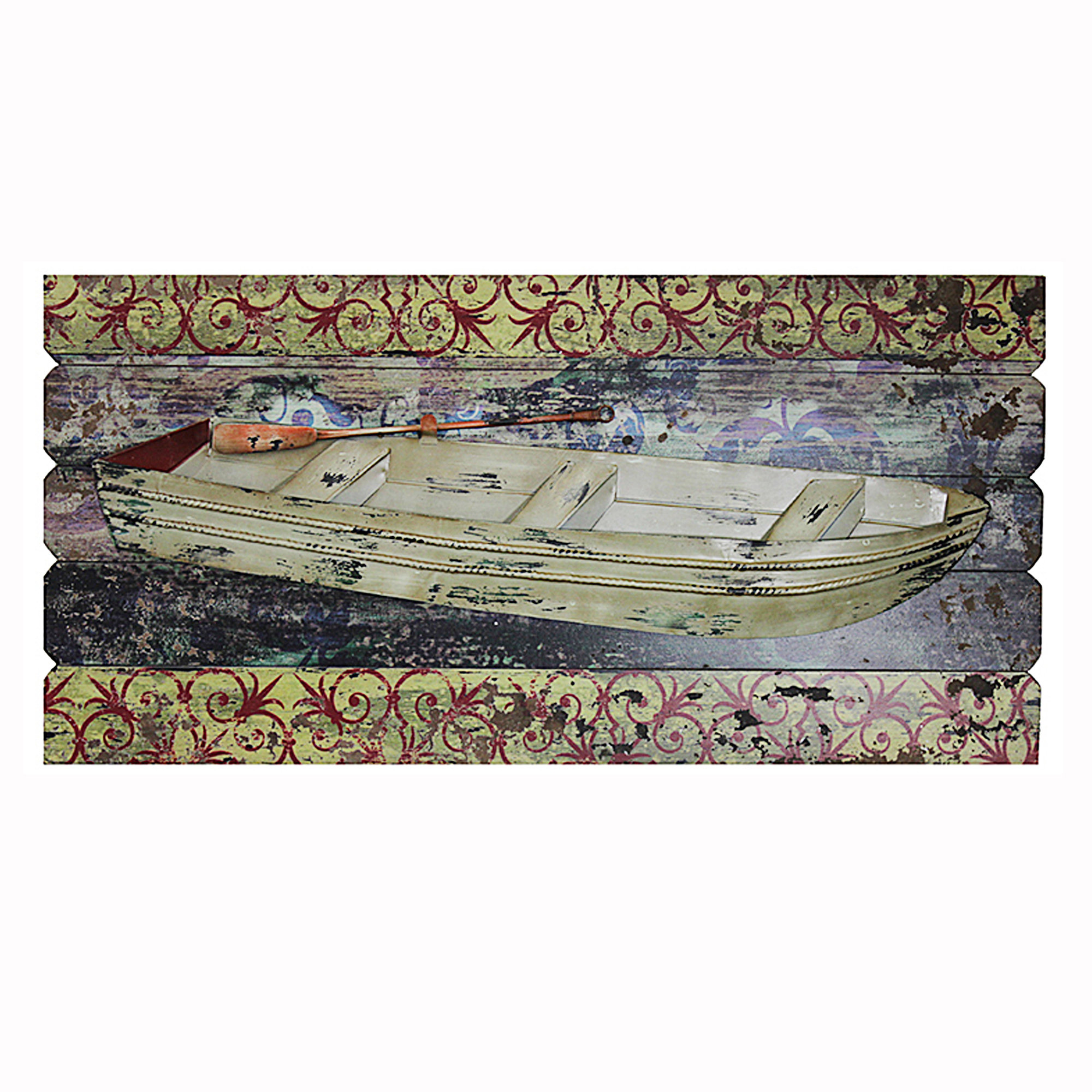 Breakwater Bay Wooden Boat Unframed Painting on Wood Wayfair