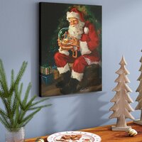 Deals on The Holiday Aisle Santa Believes Wrapped Canvas Graphic Art