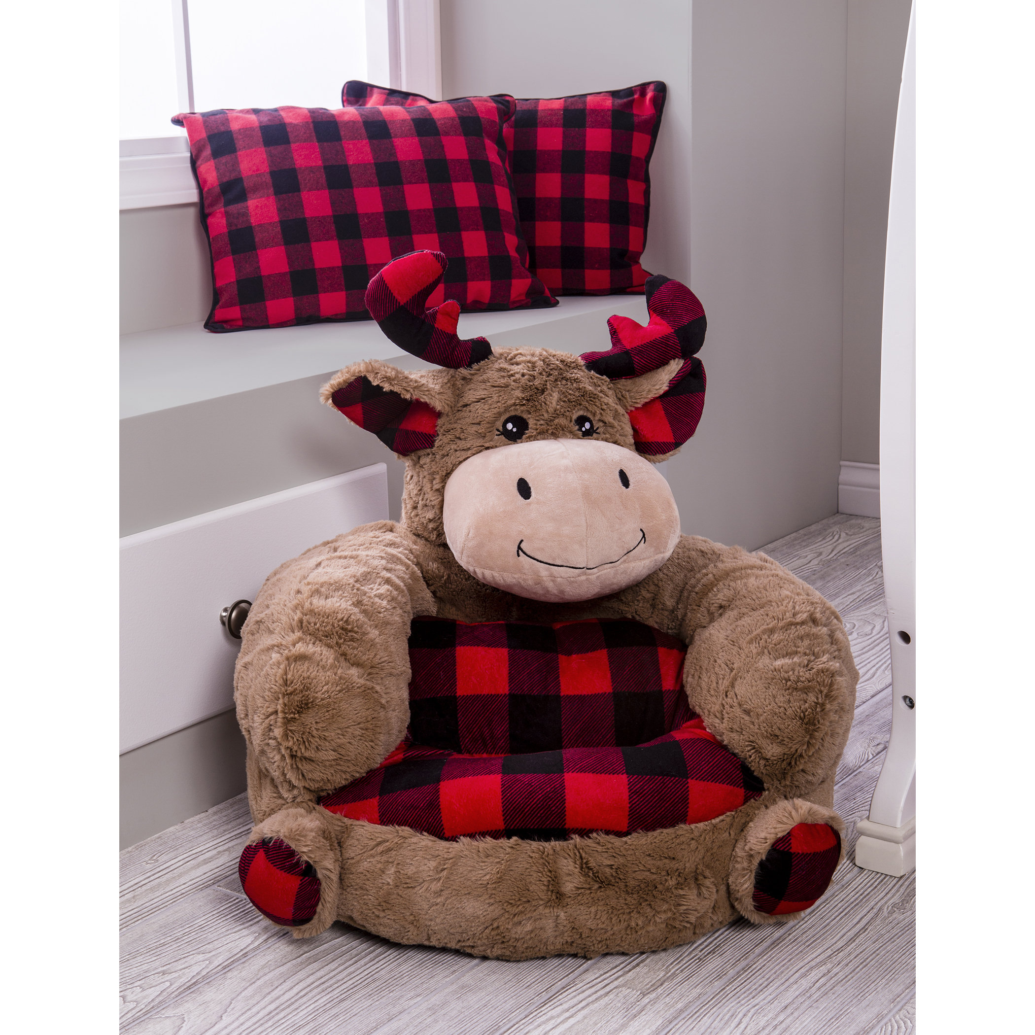 Harriet Bee Veilleux Children's Plush Buffalo Check Moose Character