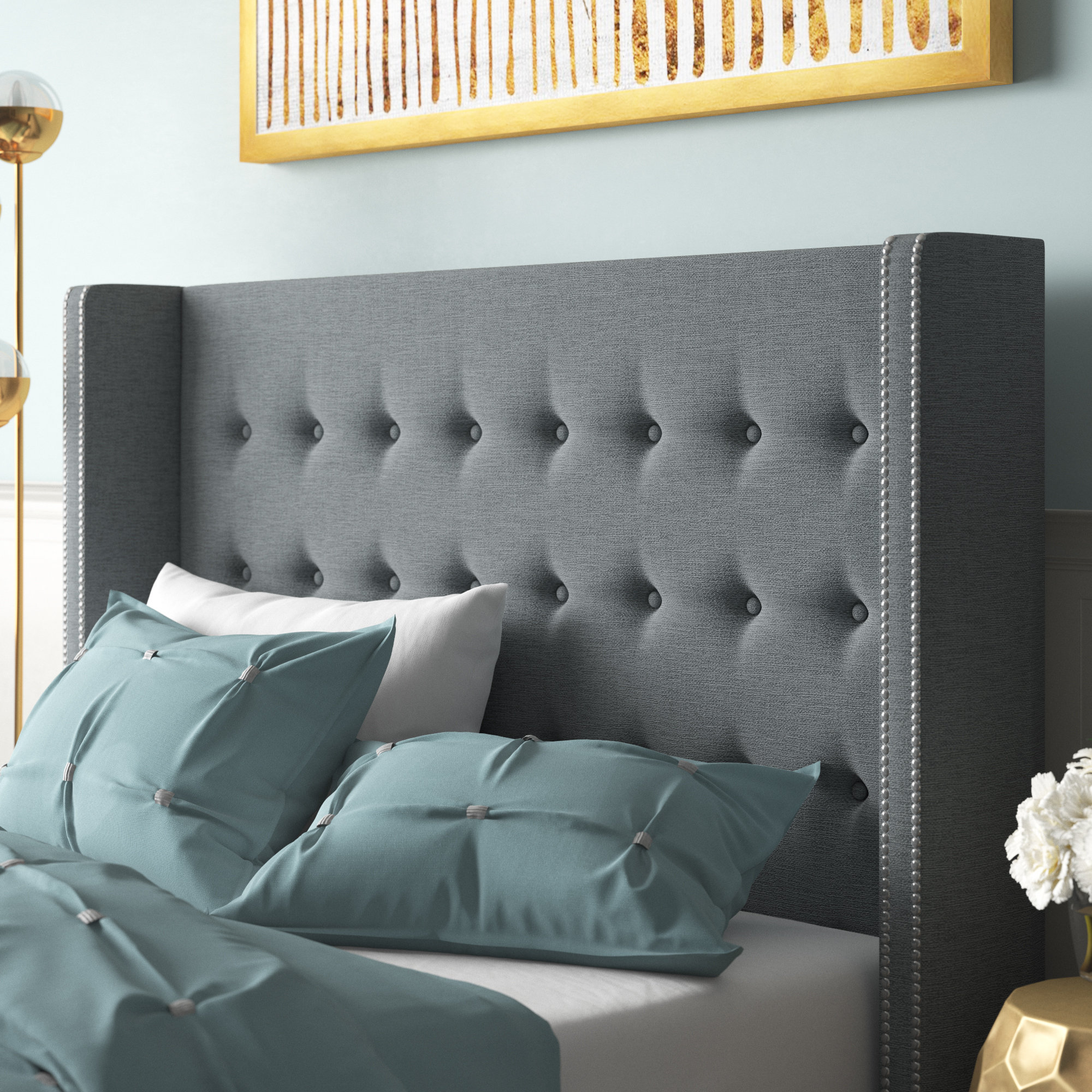 House of Hampton® Neosho Upholstered Headboard & Reviews Wayfair