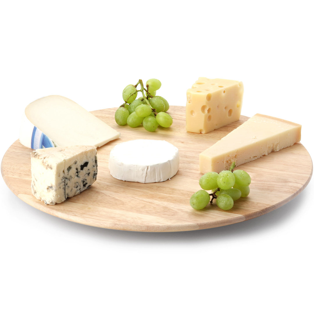 Continenta Drehplatte Classic aus Gummibaumholz in Natur Größe: 46cm