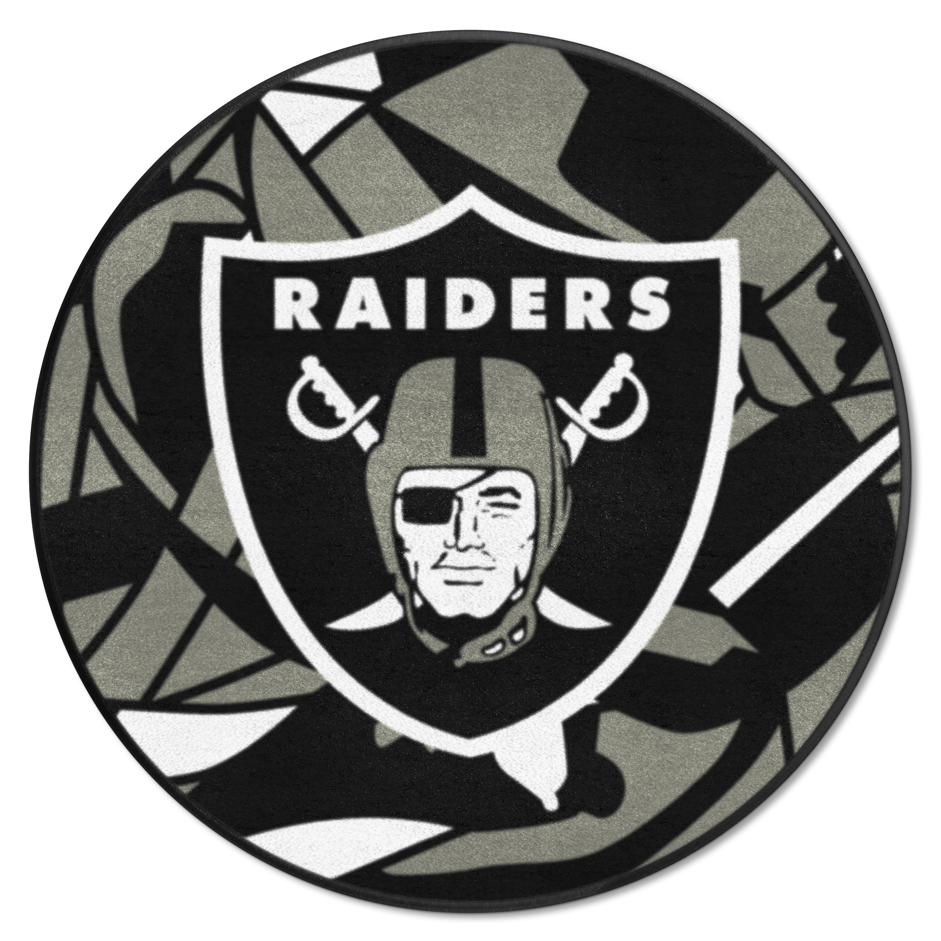 FANMATS Las Vegas Raiders_Las Vegas Raiders Roundel Rug 27In