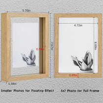 4x6" Dark Brown Easy to Change Photos 4x6-inch Shadow Box Frame Display Case 
