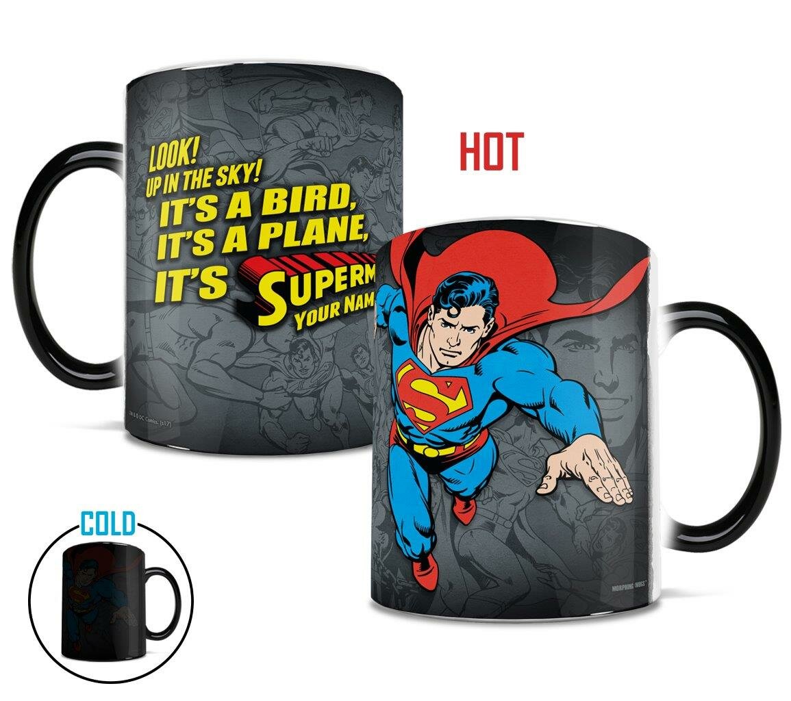 Super Man Coffee Mug Custom Photo Text Name Printed Gift Ceramic Cup 