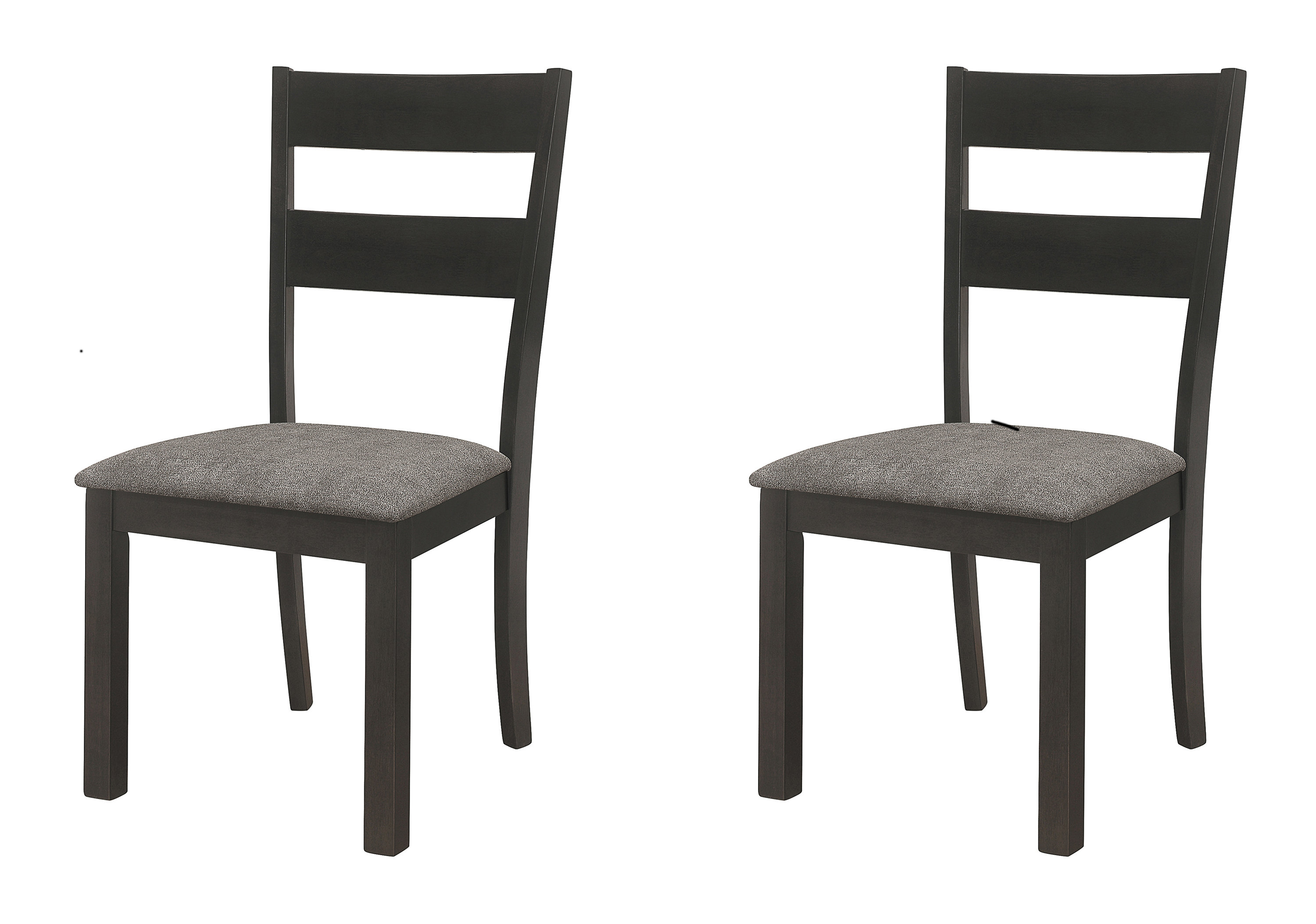 Gracie Oaks Griffon Dark Grey and Black Slat Back Side Chairs Wayfair