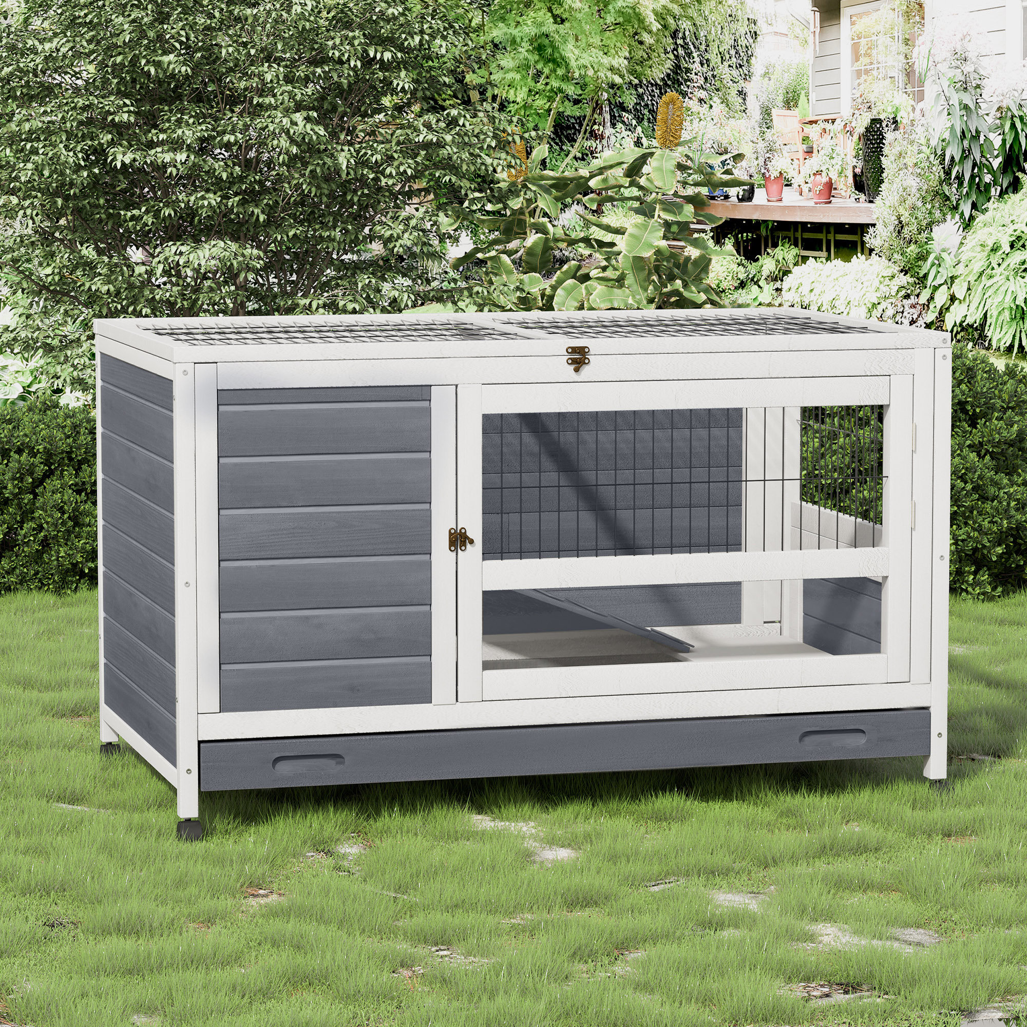 Archie & Oscar Cameron Weather Resistant Rabbit Hutch with Ramp