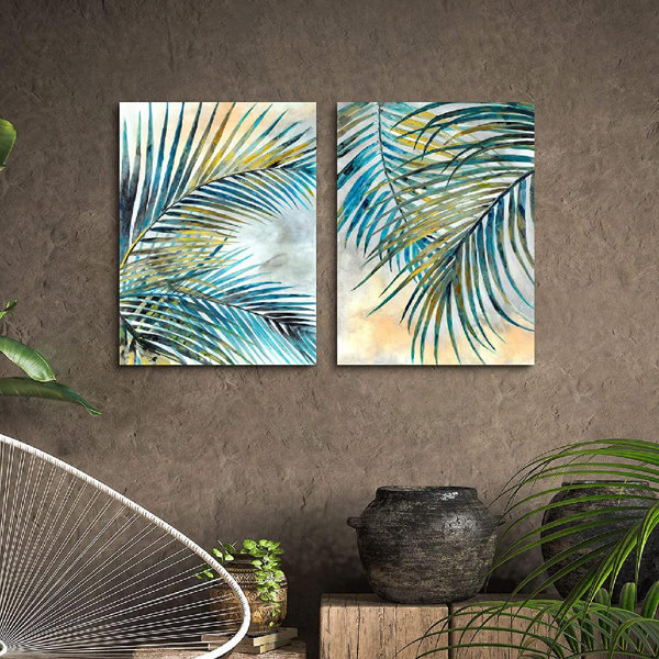 Bay Isle Home 2 Piece Wrapped Canvas Painting Set | Wayfair